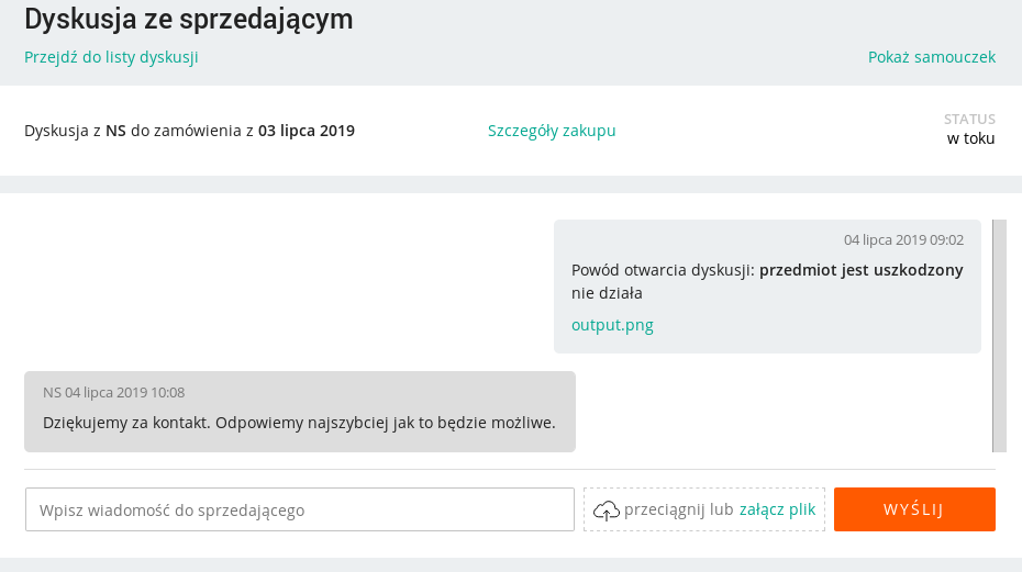 Autoresponder Dyskusji Allegro