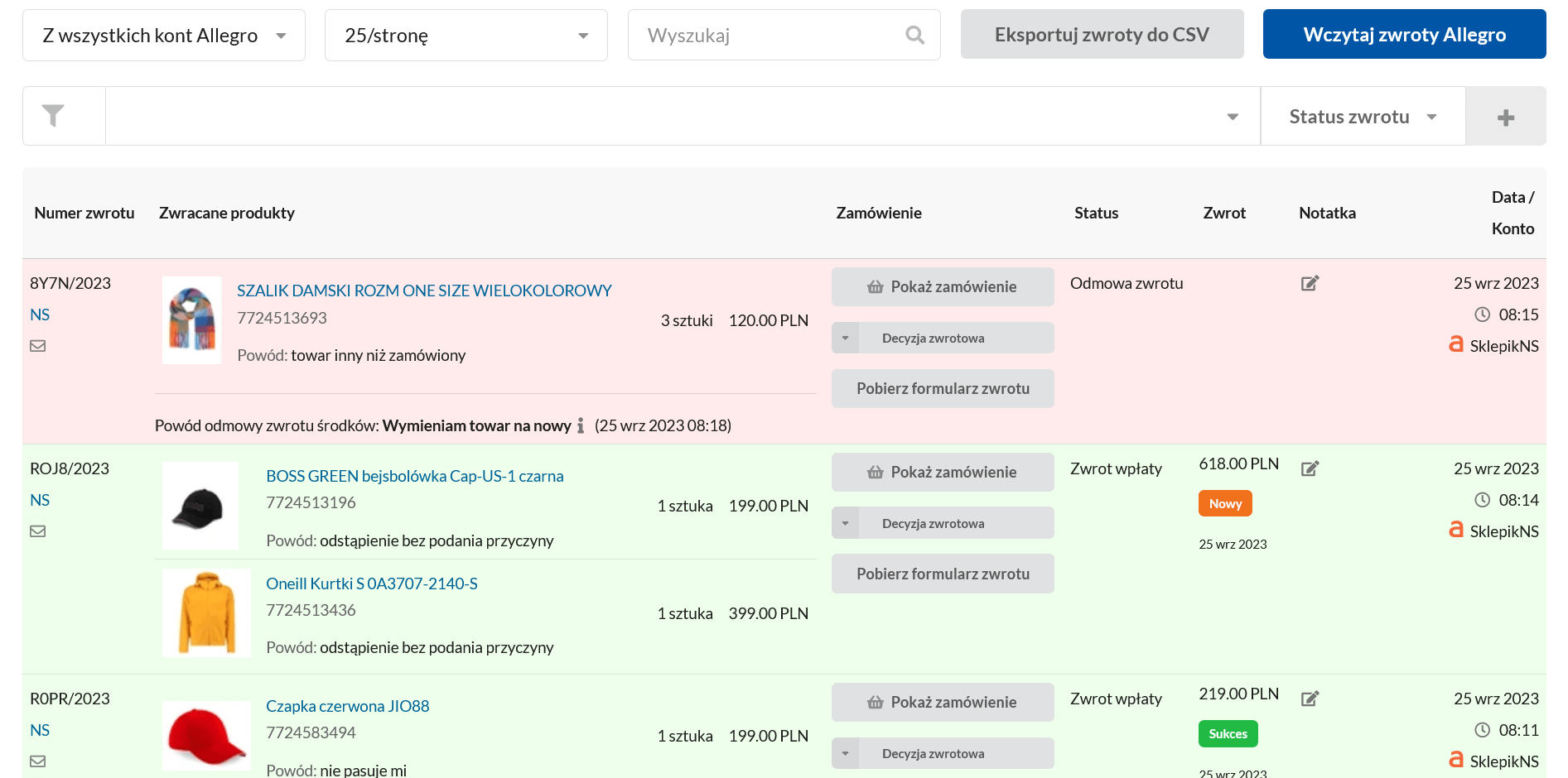 Centrum Zwrotów Allegro